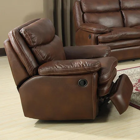 Casual Faux Leather Recliner Chair